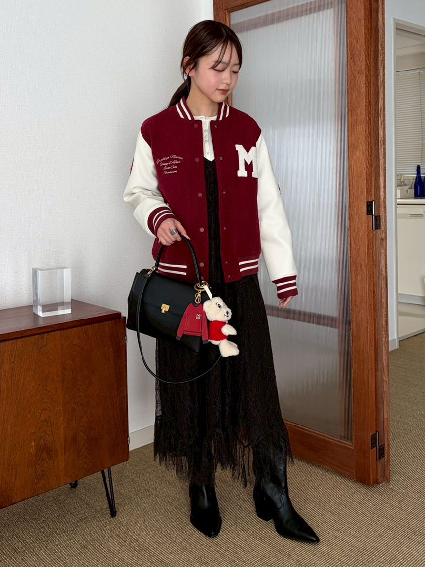 Mila Owen「ベロアヘンリーネックリブニット」|ニット・セーター|