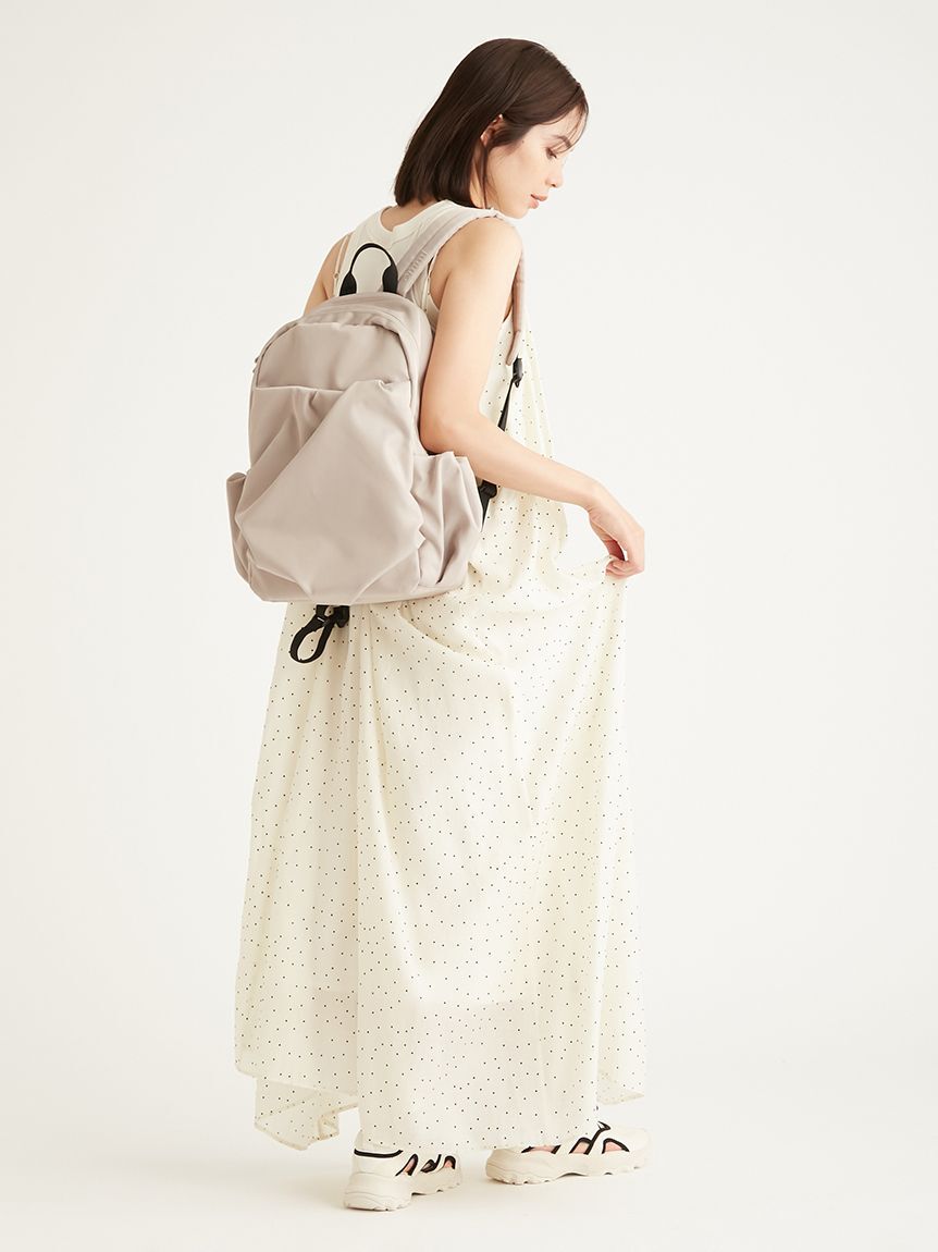 emmi atelier「ツイルギャザーボディーバックパック」|リュック|