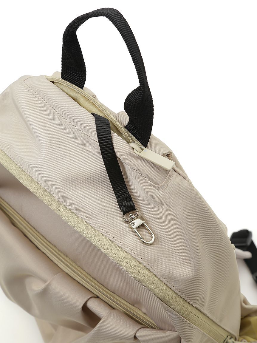 emmi atelier「ツイルギャザーボディーバックパック」|リュック|