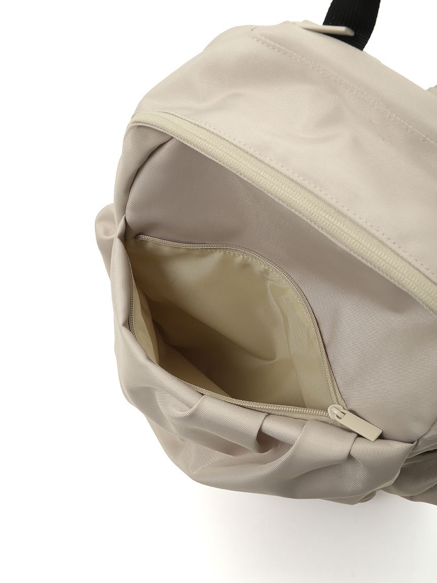 emmi atelier「ツイルギャザーボディーバックパック」|リュック|