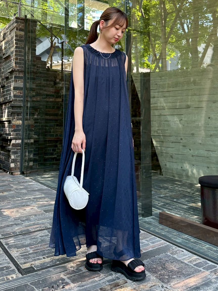 emmi atelier「ラメドットボリュームワンピース」|ワンピース|