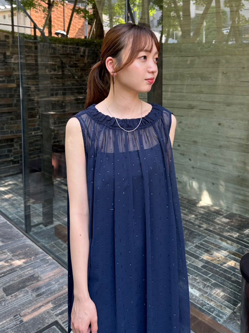 emmi atelier「ラメドットボリュームワンピース」|ワンピース|