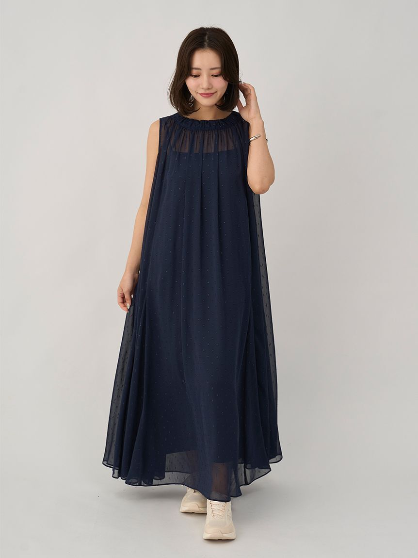emmi atelier「ラメドットボリュームワンピース」|ワンピース|NVY