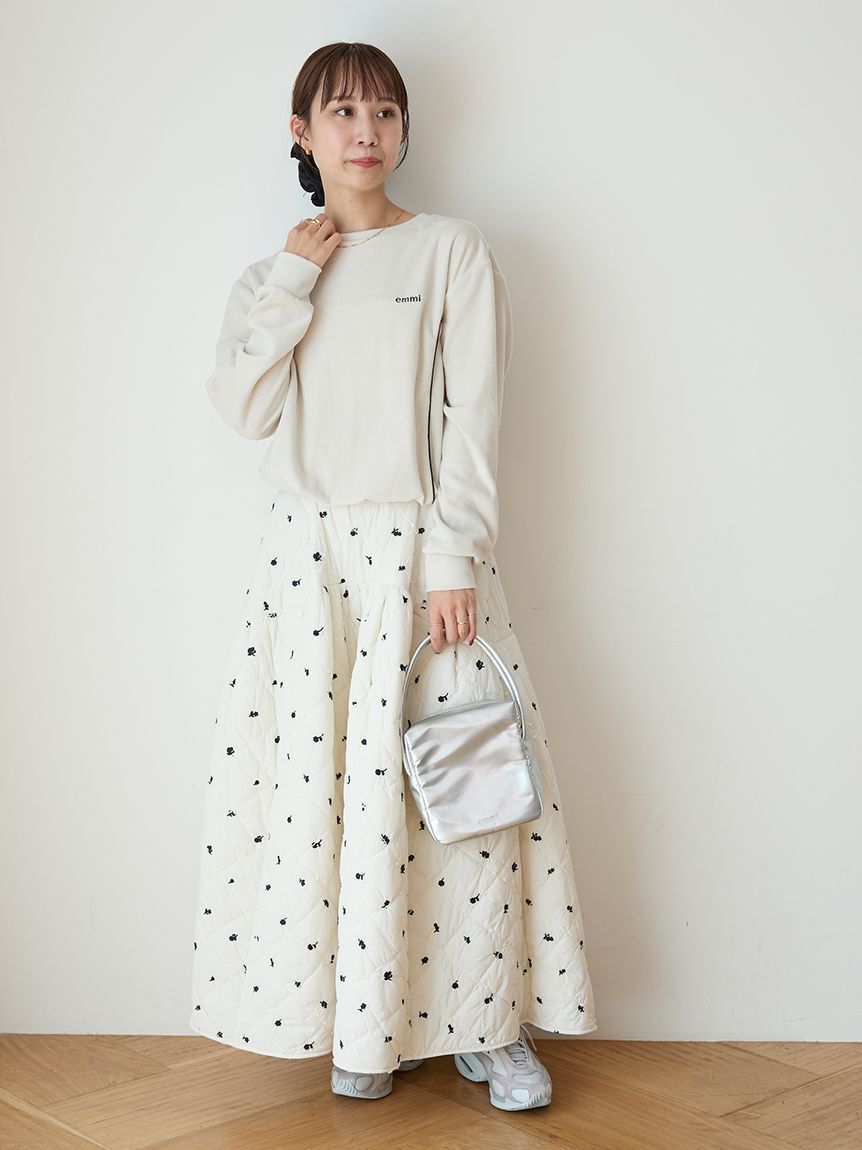 emmi atelier「パイピングデザインベロアトップス」|Tシャツ・カットソー|