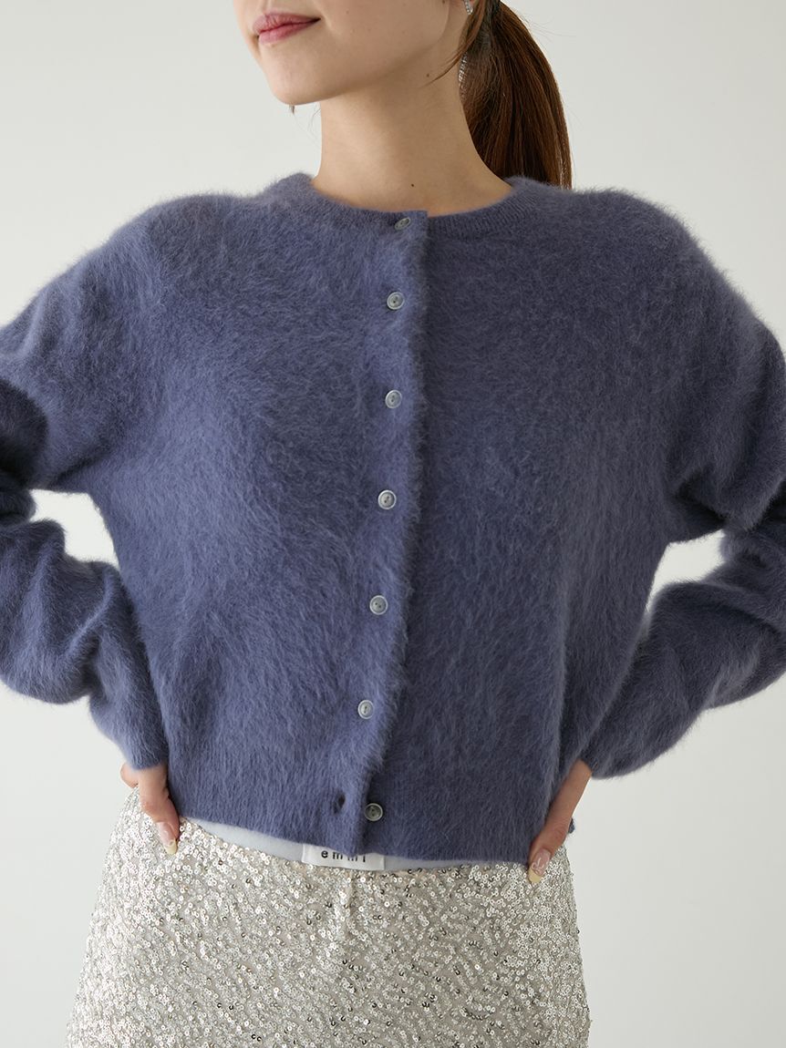 emmi atelier「フォックスカシミヤニットカーディガン」|カーディガン|BLU