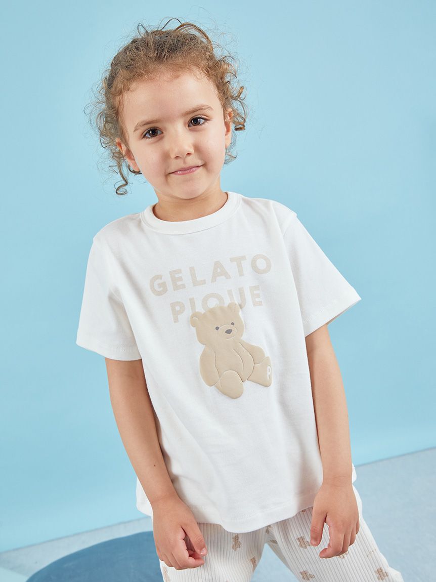 gelato pique kids&baby「【KIDS】ぬいぐるみワンポイントTシャツ」|ルームウェア|BEG