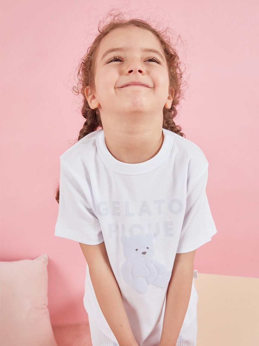 gelato pique kids&baby「【KIDS】ぬいぐるみワンポイントTシャツ」|ルームウェア|BLU