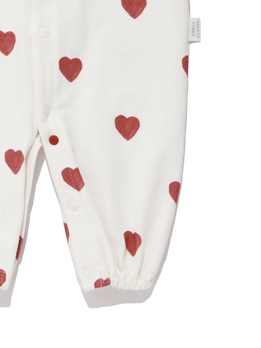 GELATO PIQUE KIDS & BABY「【BABY】新生児ハート柄2WAYオール」|ロンパース|