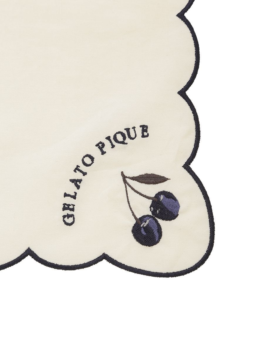 gelato pique「チェリー刺繍ハンカチ」|ハンカチ|