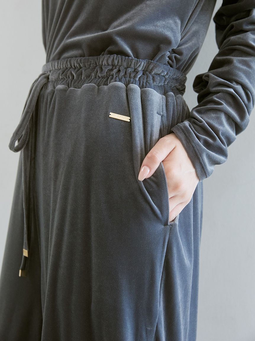 gelato pique「ベロアロングパンツ」|ルームウェア|