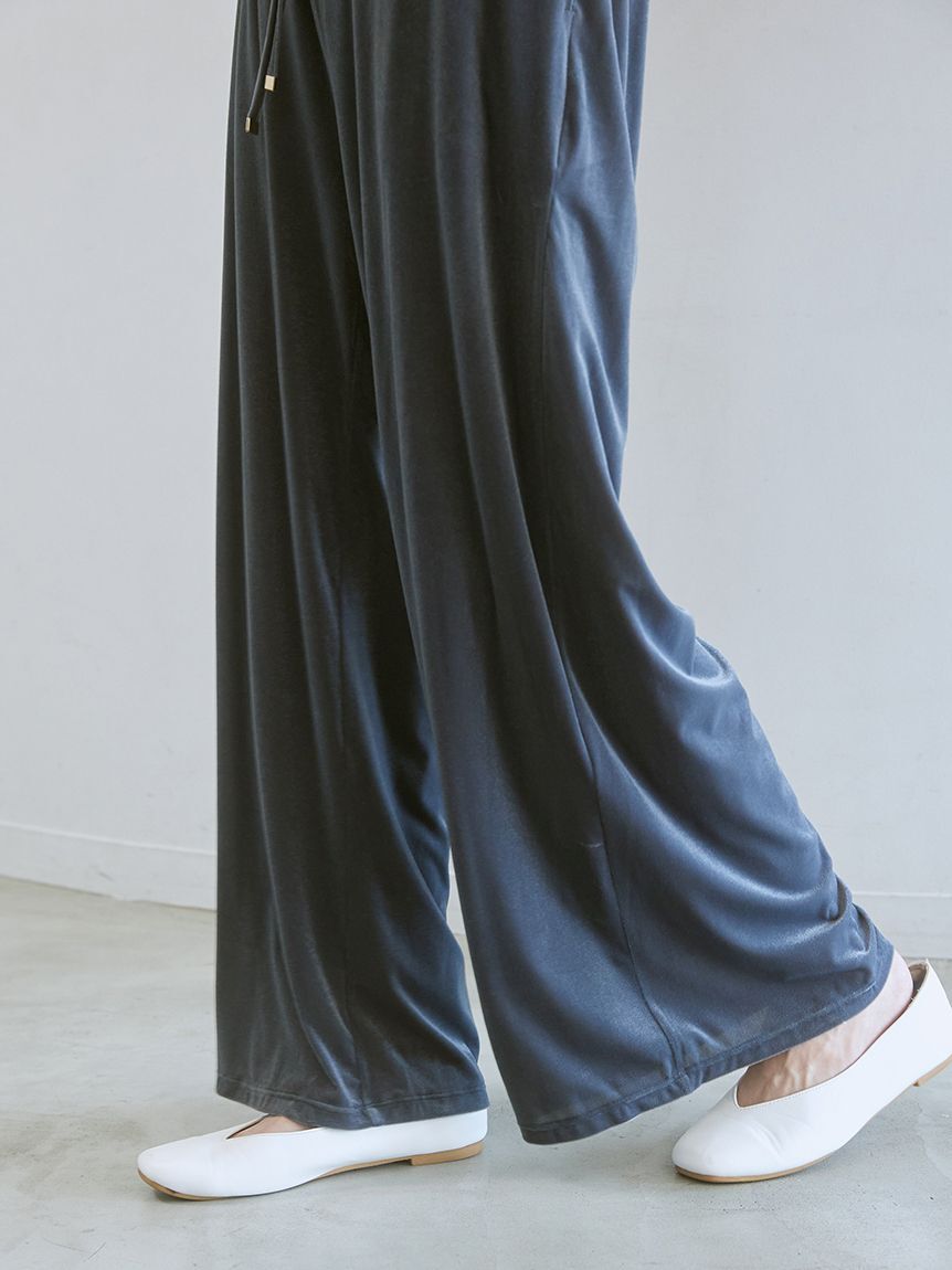 gelato pique「ベロアロングパンツ」|ルームウェア|