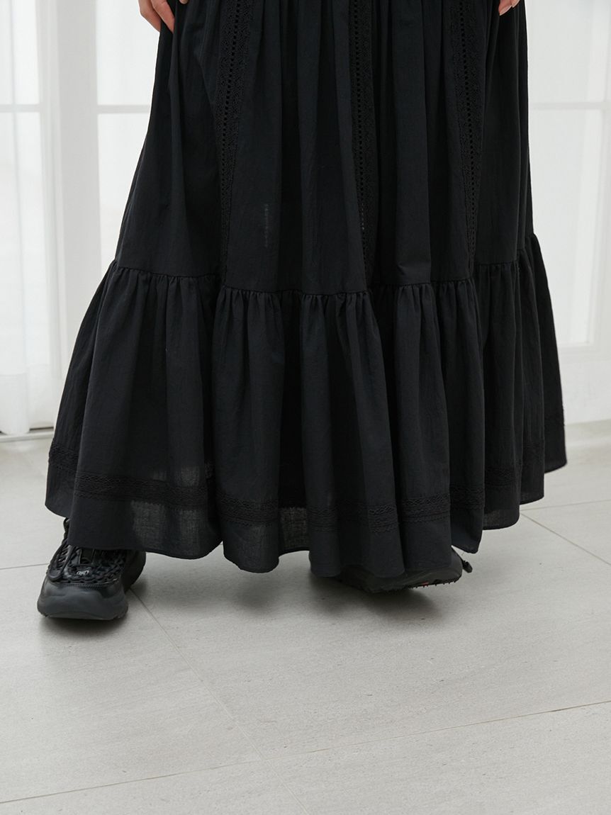 SNIDEL「コットンレーススカート」|スカート|