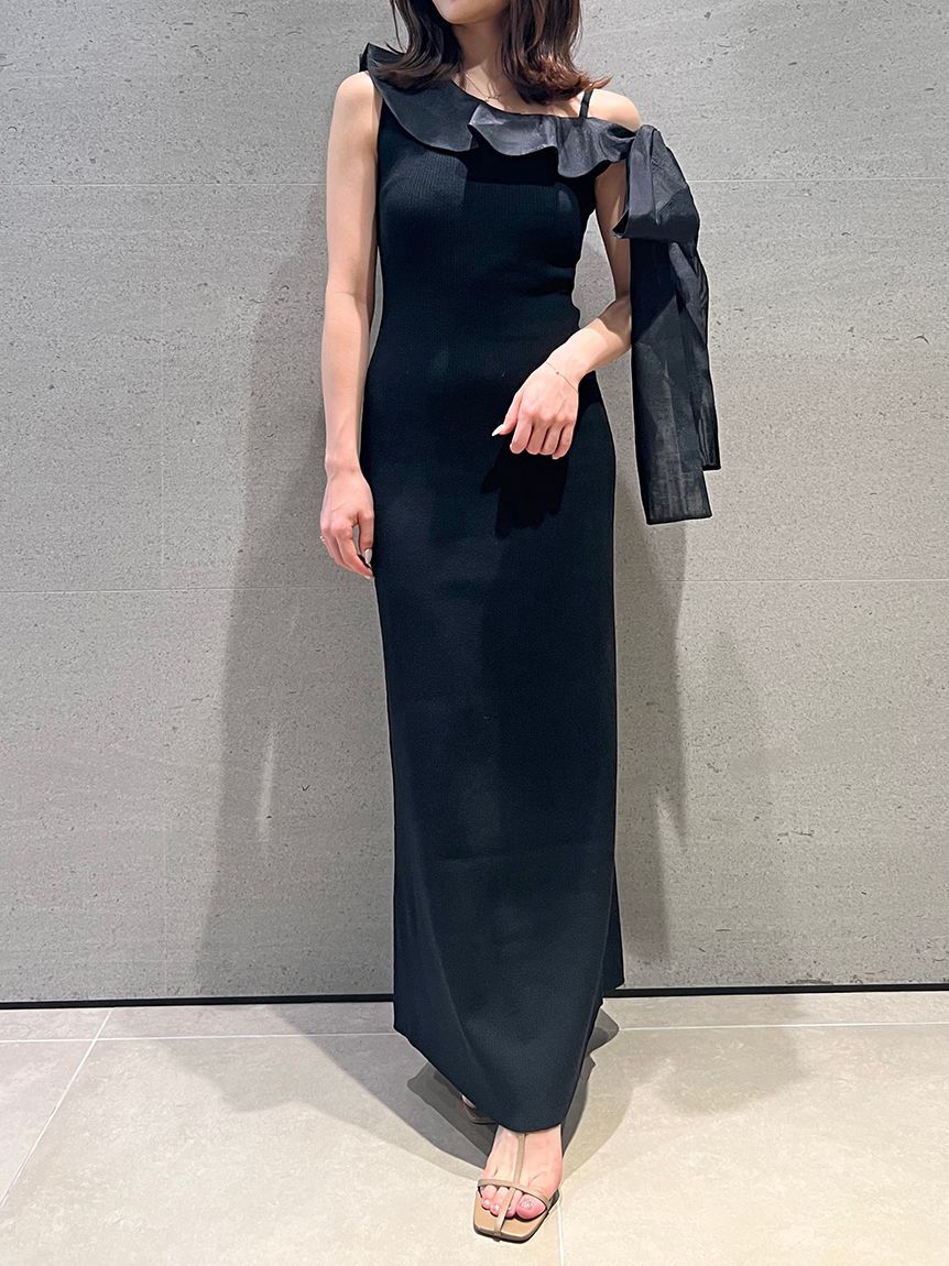 SNIDEL「ワンショルリボンニットワンピース」|ワンピース|