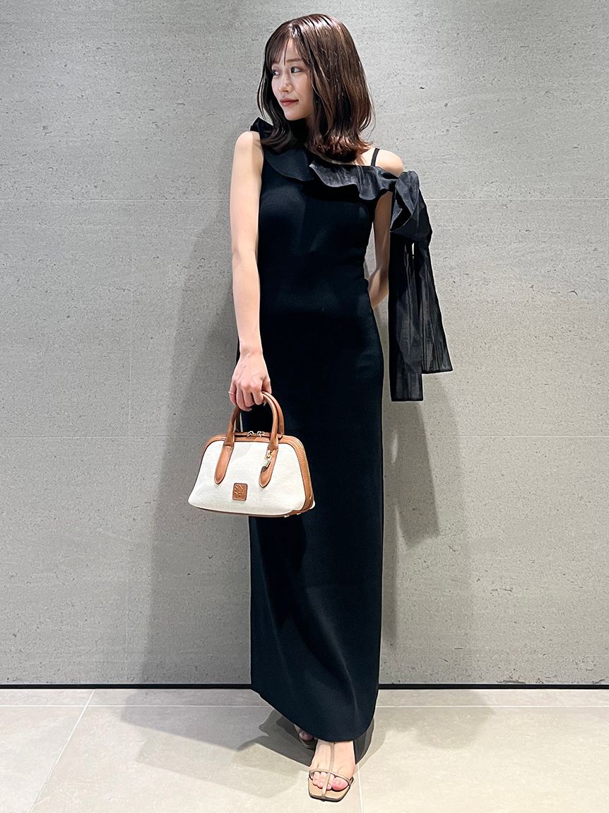 SNIDEL「ワンショルリボンニットワンピース」|ワンピース|