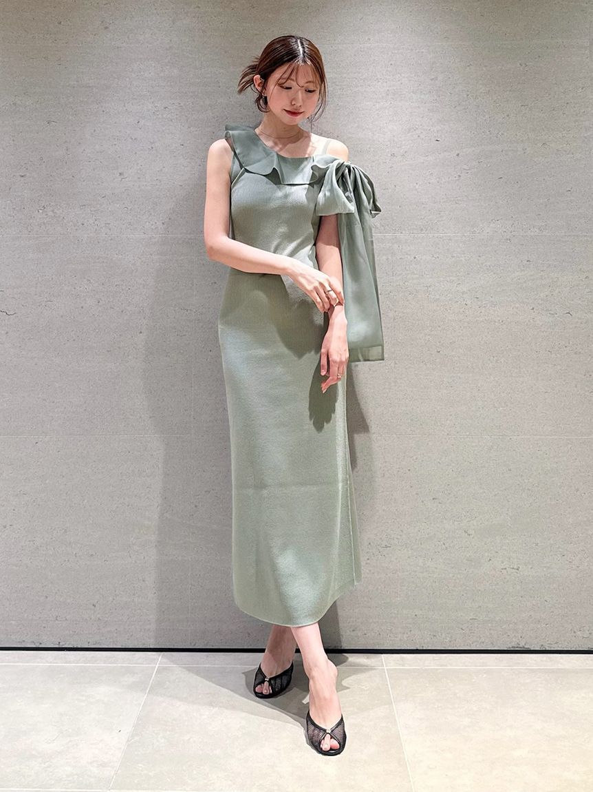 SNIDEL「ワンショルリボンニットワンピース」|ワンピース|MNT