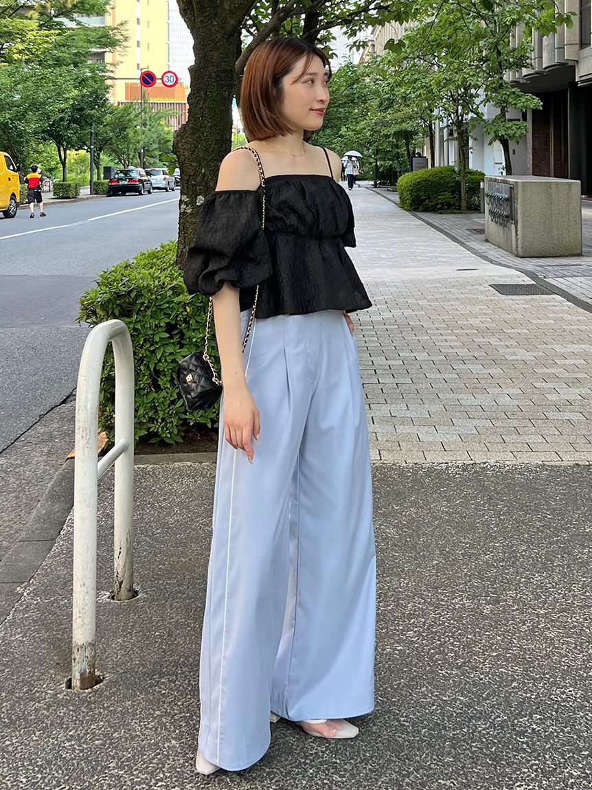 SNIDEL「タックラインパンツ」|チノ|