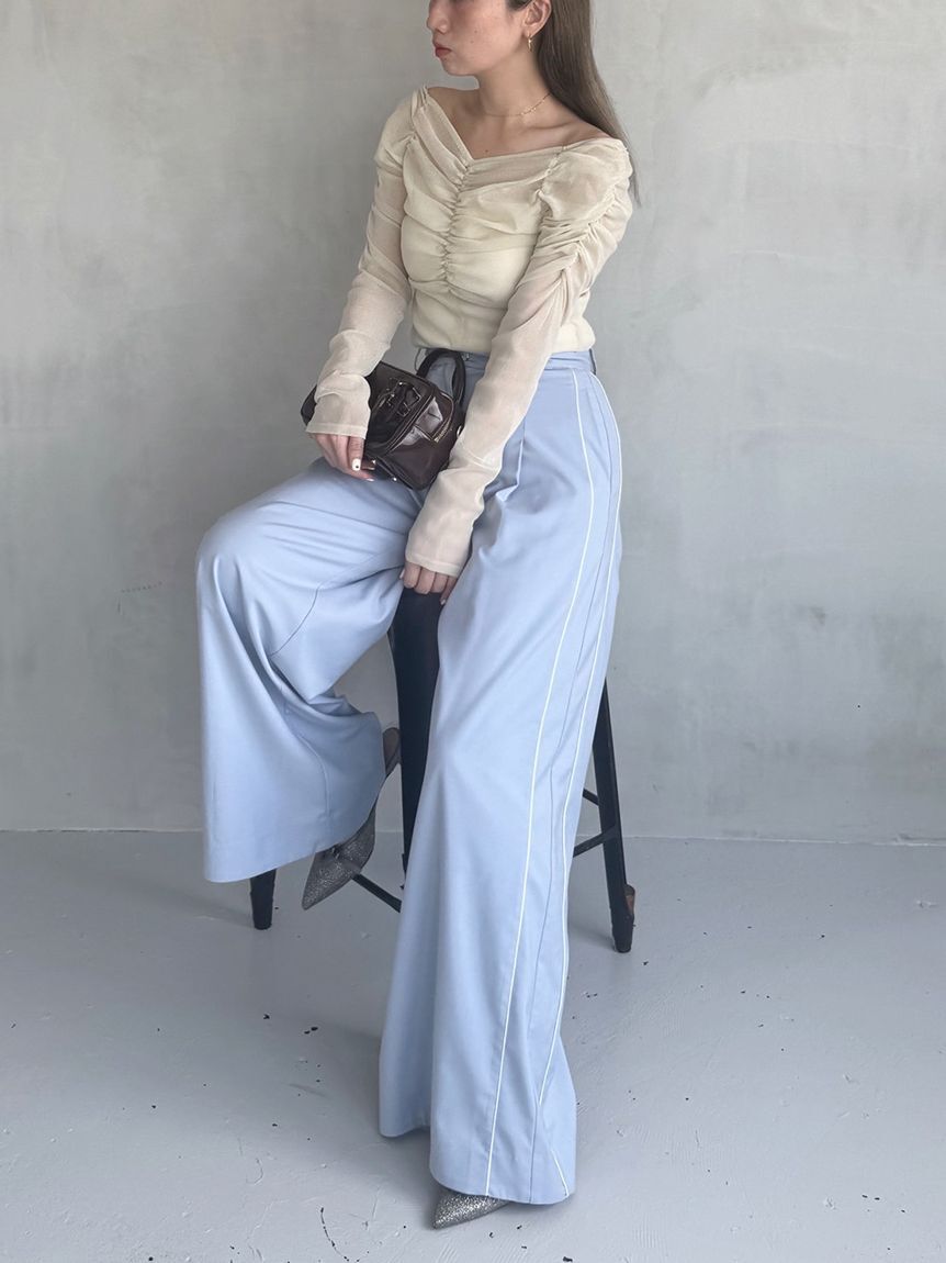 SNIDEL「タックラインパンツ」|チノ|