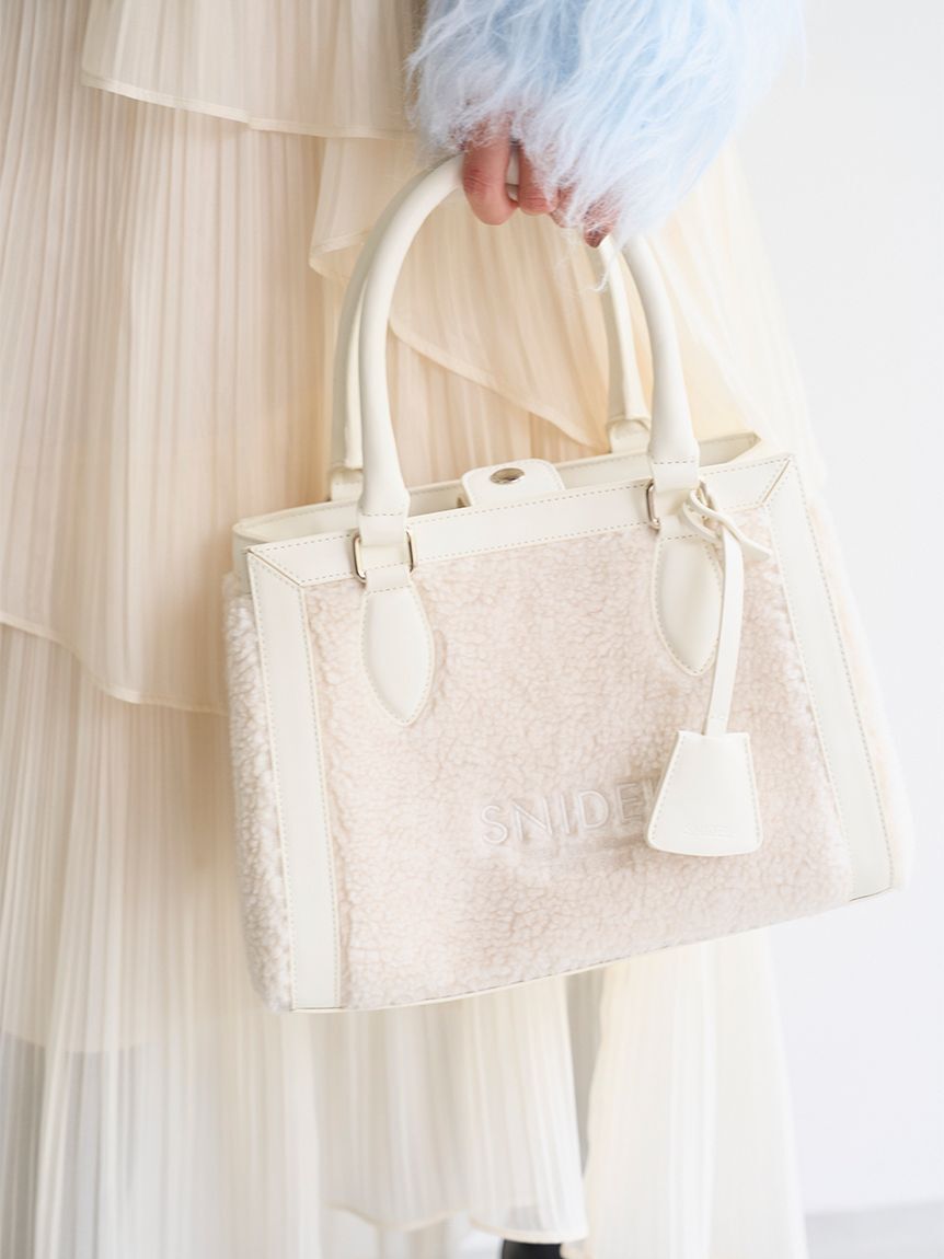 SNIDEL「ボアロゴバッグ」|ハンドバッグ|