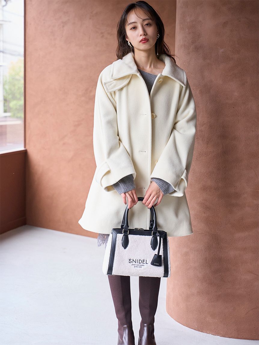 SNIDEL「ボアロゴバッグ」|ハンドバッグ|