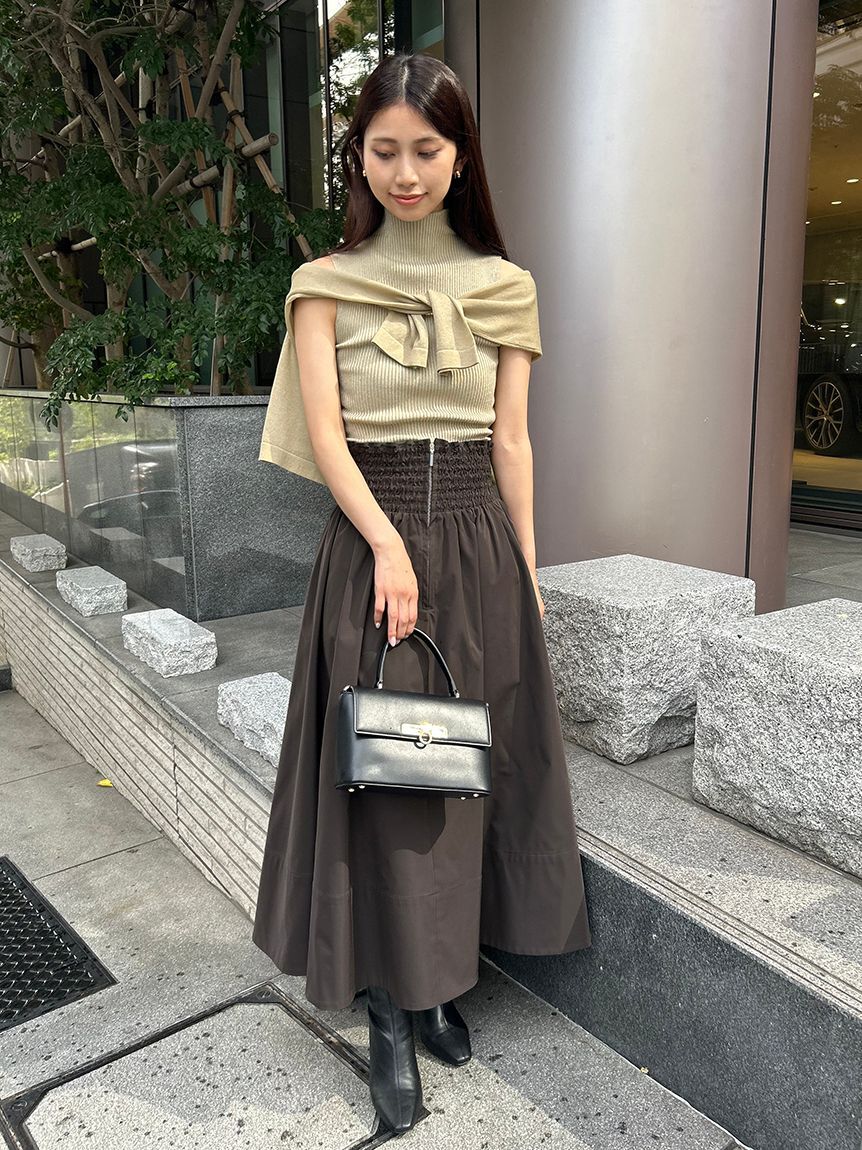 SNIDEL「フロントジップフレアスカート」|スカート|