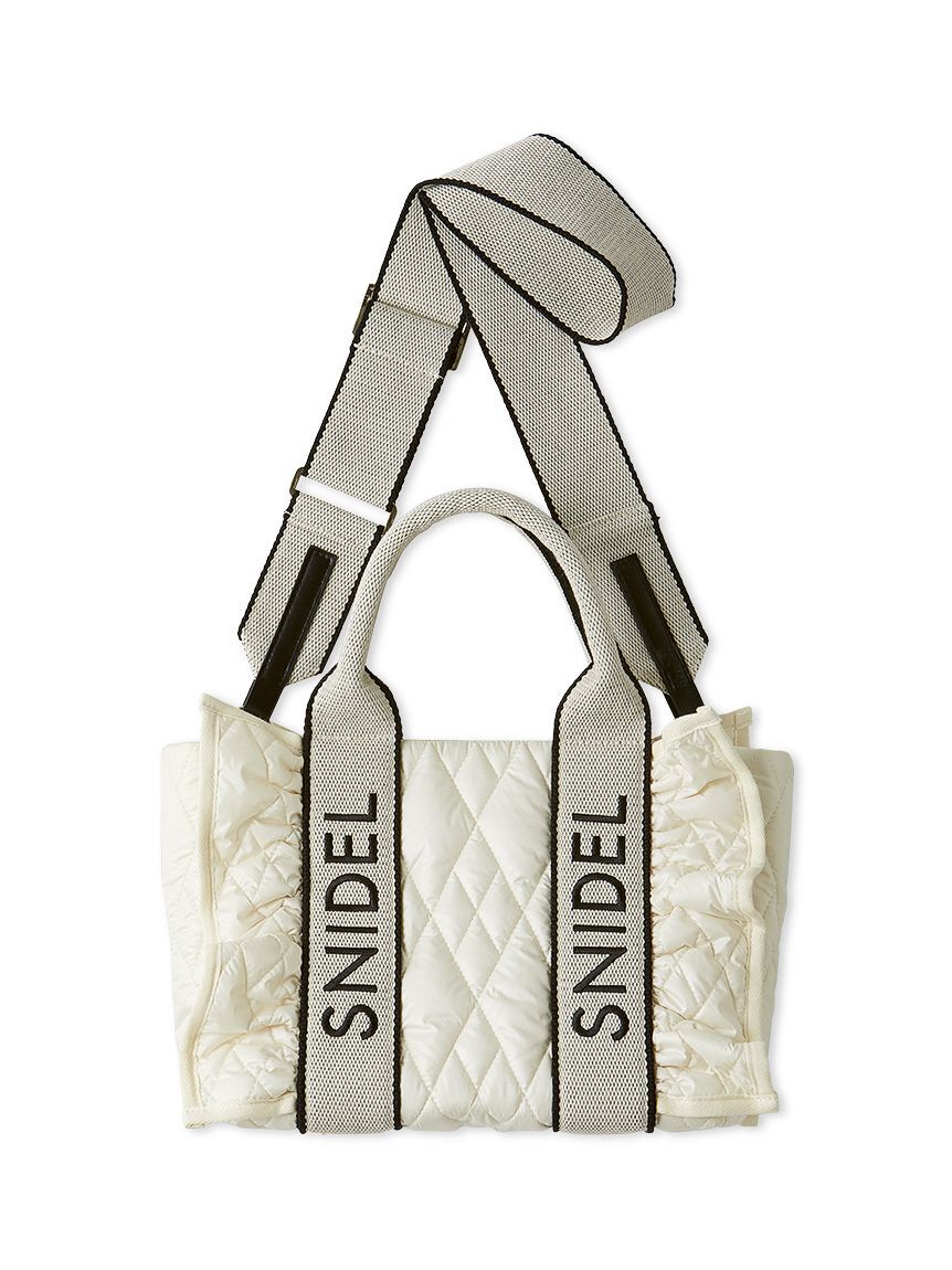 SNIDEL「フリルキルティングロゴバッグ」|ハンドバッグ|