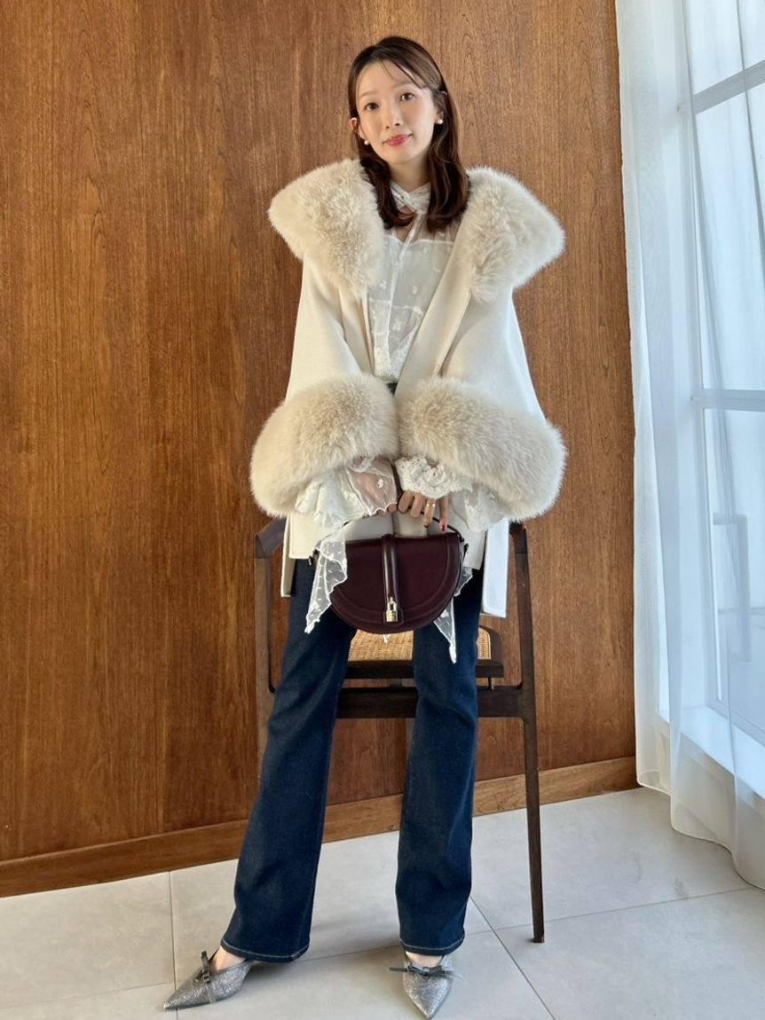 SNIDEL「チュールエンブロイダリーレースブラウス」|シャツ・ブラウス|