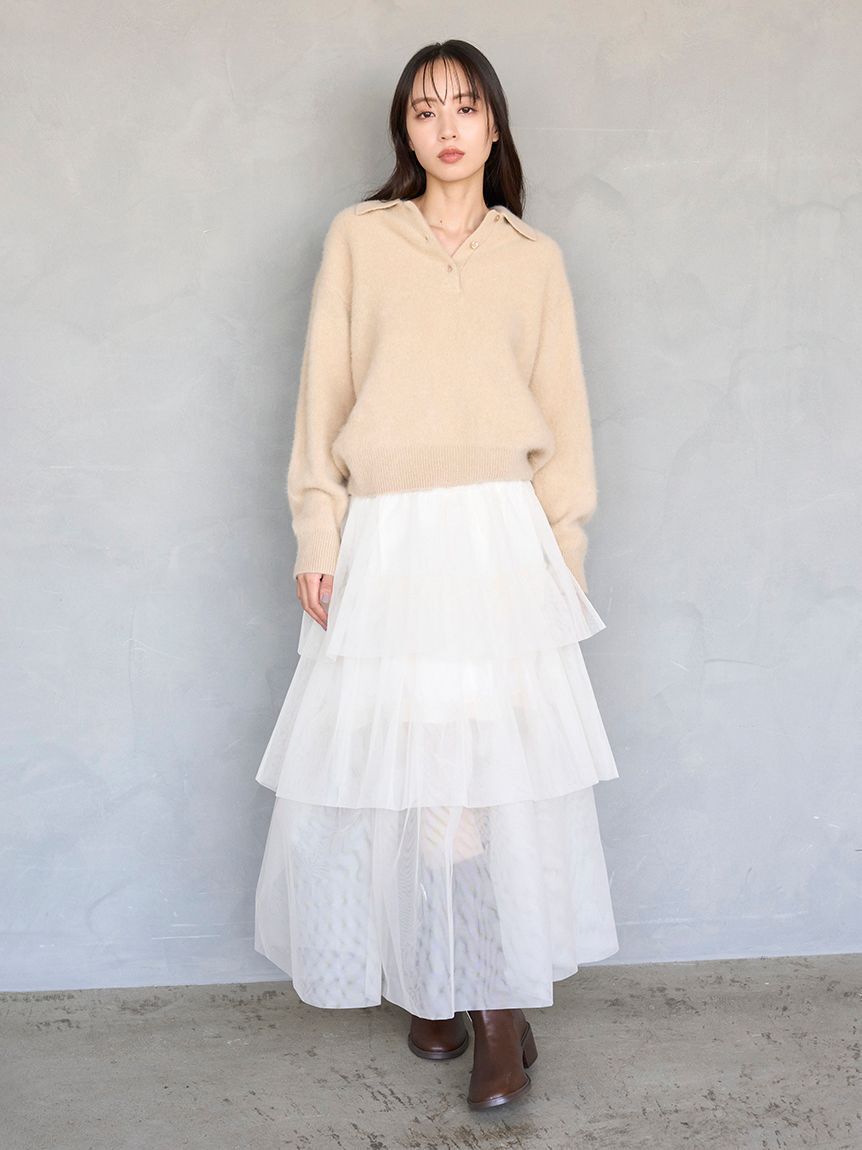 SNIDEL「チュールパニエスカート」|スカート|