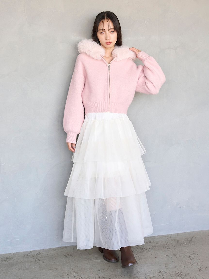 SNIDEL「チュールパニエスカート」|スカート|