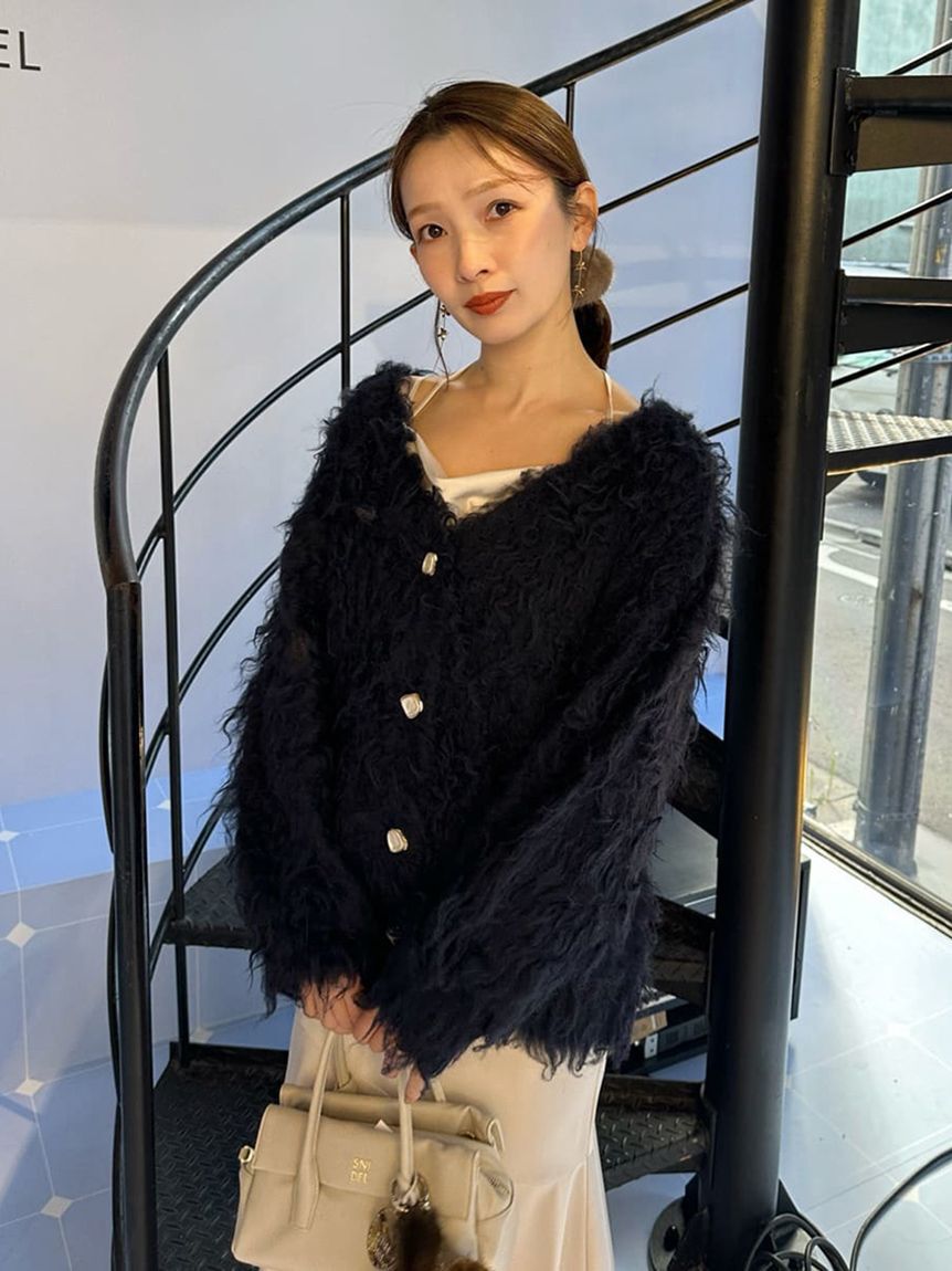 SNIDEL「シャギーカーディガン」|カーディガン|