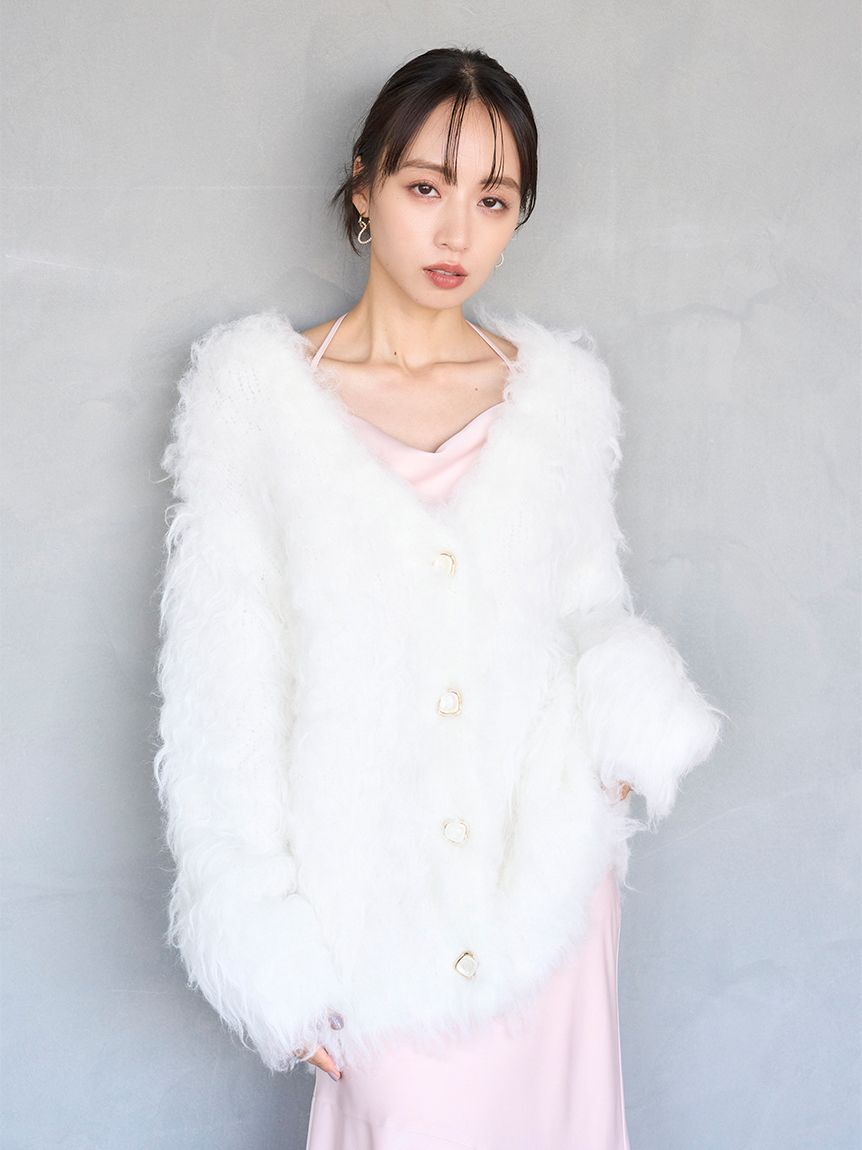 SNIDEL「シャギーカーディガン」|カーディガン|