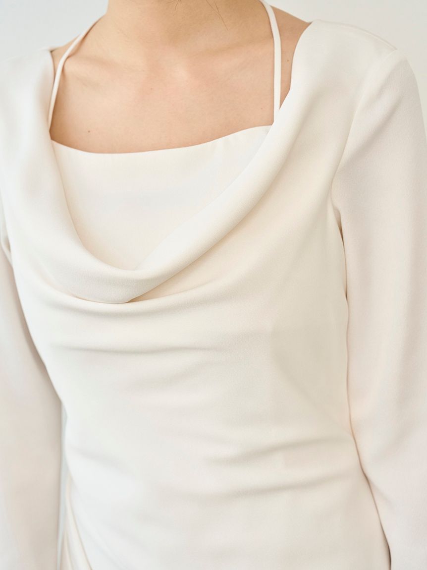 SNIDEL「ドレープバックサテンロングワンピース」|ワンピース|