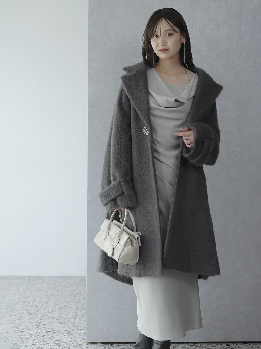 SNIDEL「ドレープバックサテンロングワンピース」|ワンピース|