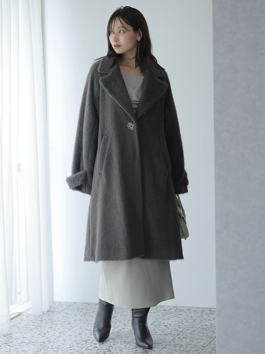 SNIDEL「ドレープバックサテンロングワンピース」|ワンピース|