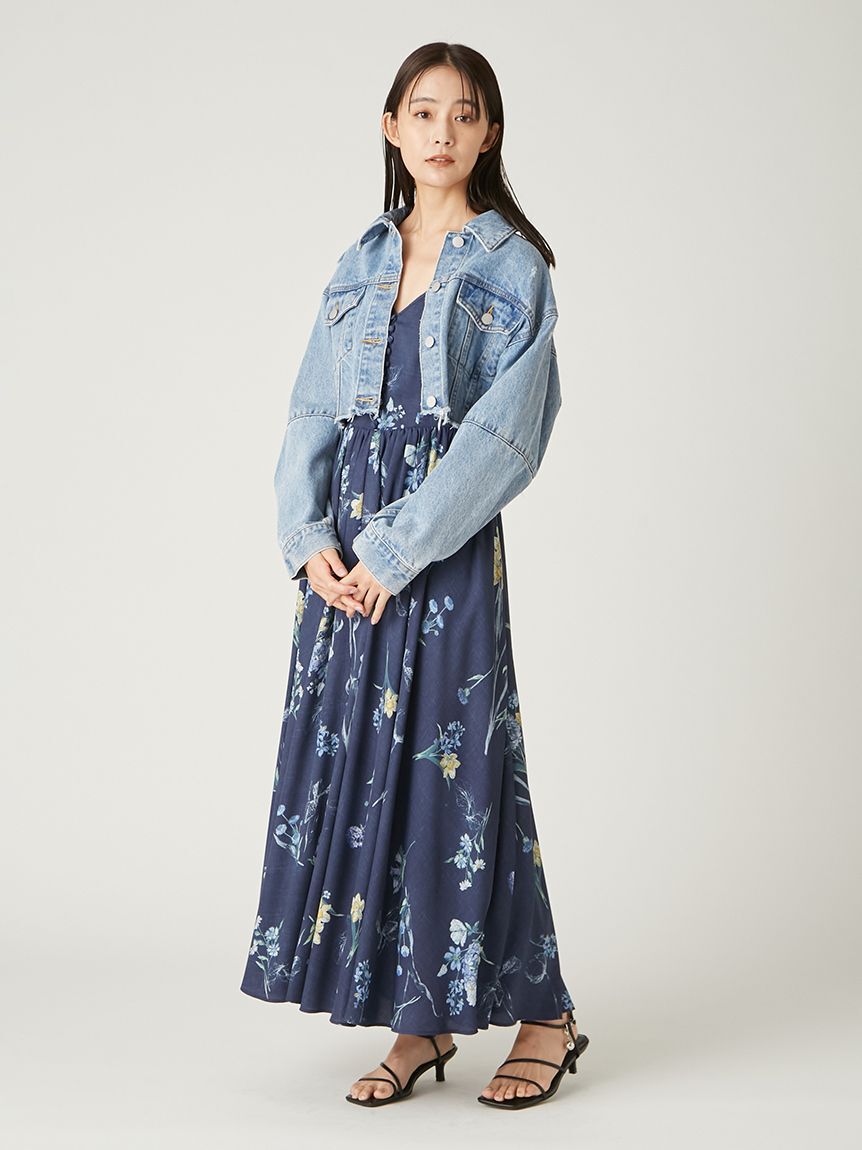 FRAY I.D「【00サイズ】ボタニカルプリントキャミソールワンピース」|ワンピース|