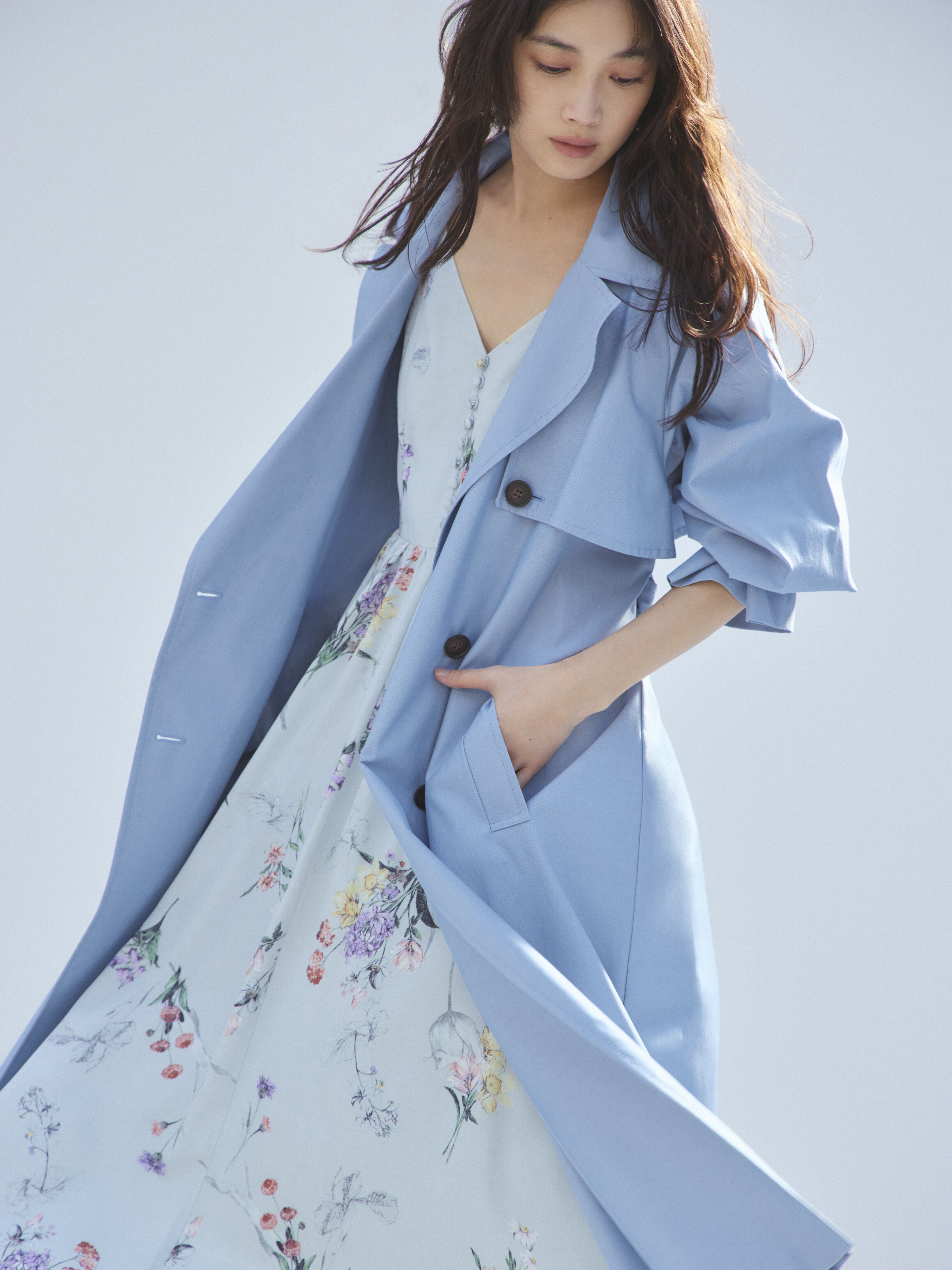 FRAY I.D「【00サイズ】ボタニカルプリントキャミソールワンピース」|ワンピース|