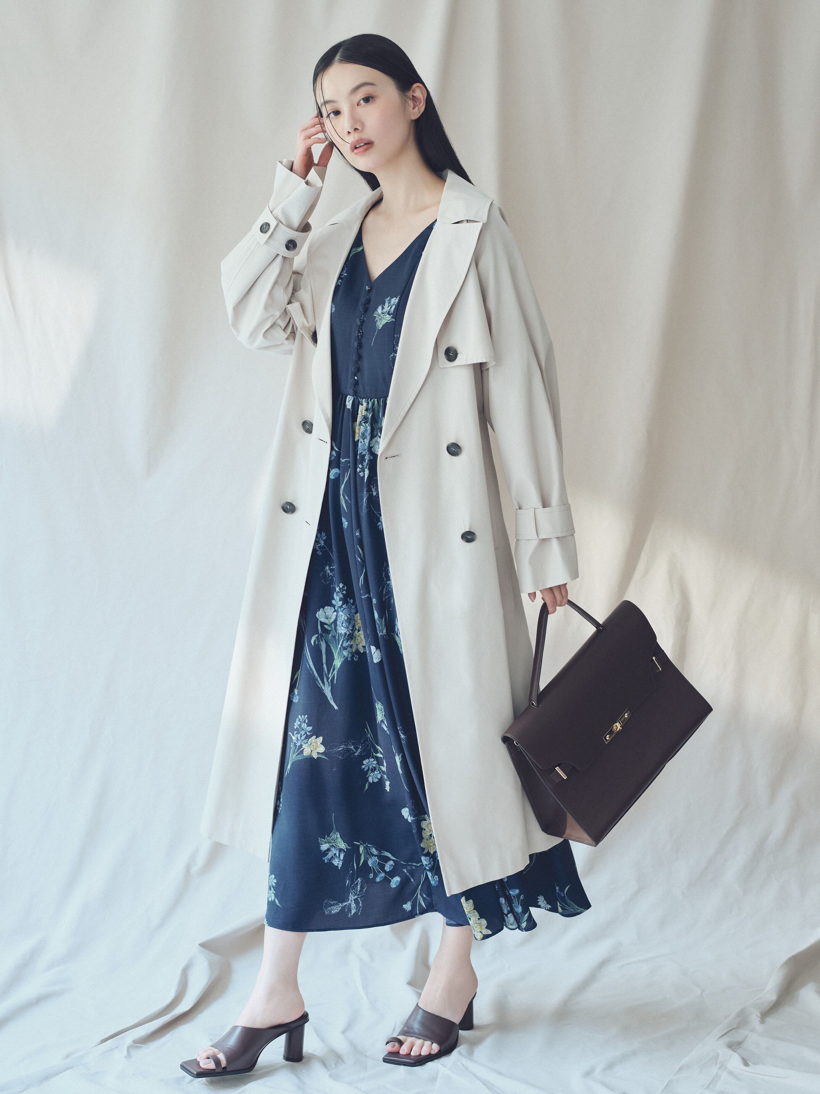 FRAY I.D「【00サイズ】ボタニカルプリントキャミソールワンピース」|ワンピース|