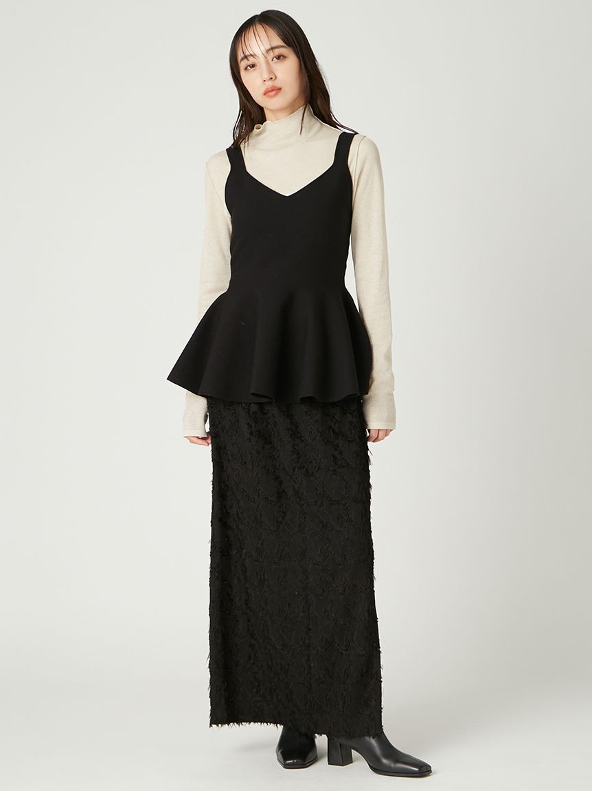 FRAY I.D「ペプラムフレアニットタートルセット」|ニット・セーター|