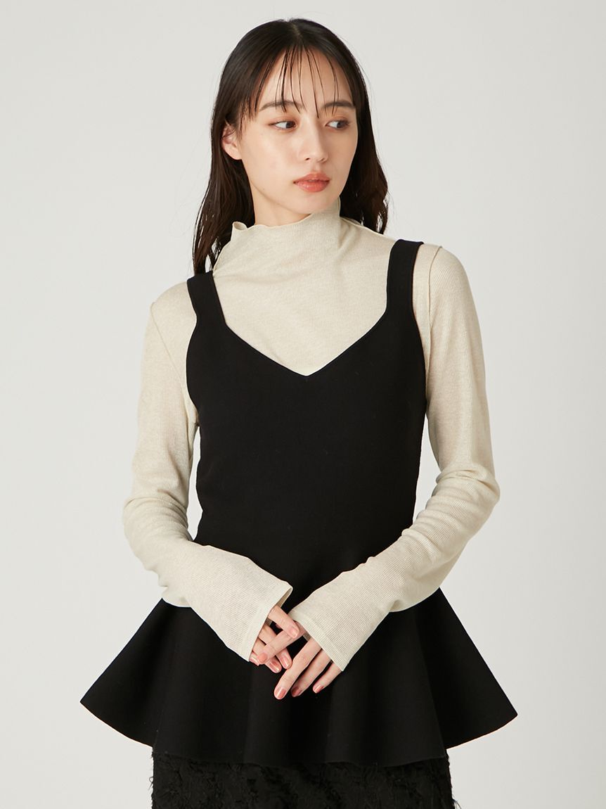FRAY I.D「ペプラムフレアニットタートルセット」|ニット・セーター|