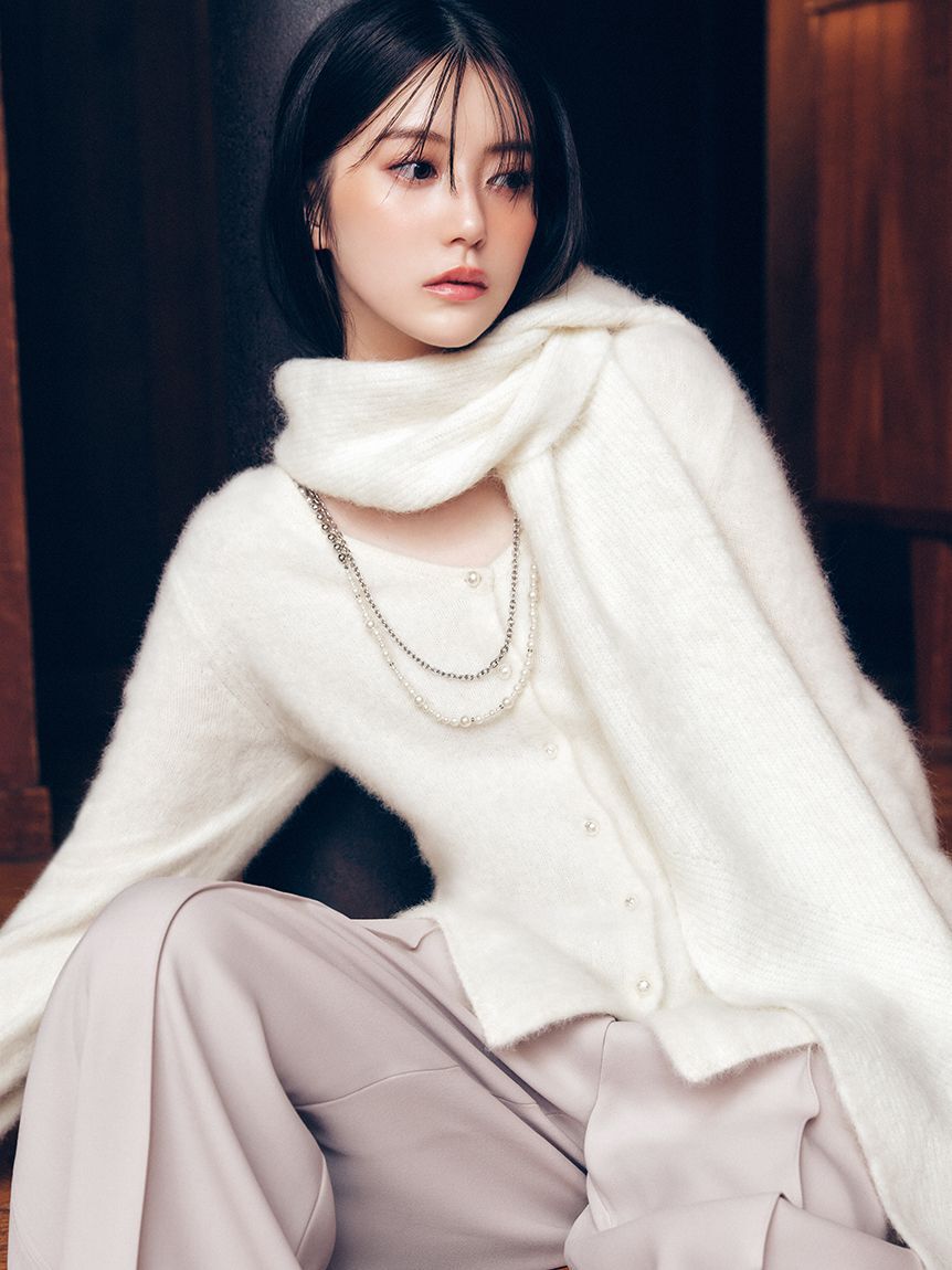 FRAY I.D「アルパカシャギーフードマフラー」|マフラー|