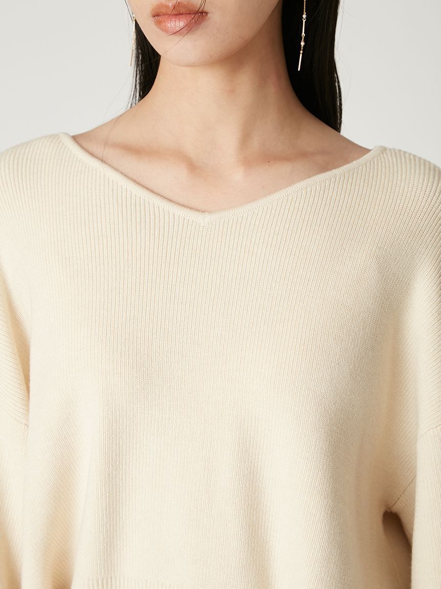 FRAY I.D「ウォッシャブルカシミヤシルクボートネックニット／ウォッシャブル」|ニット・セーター|