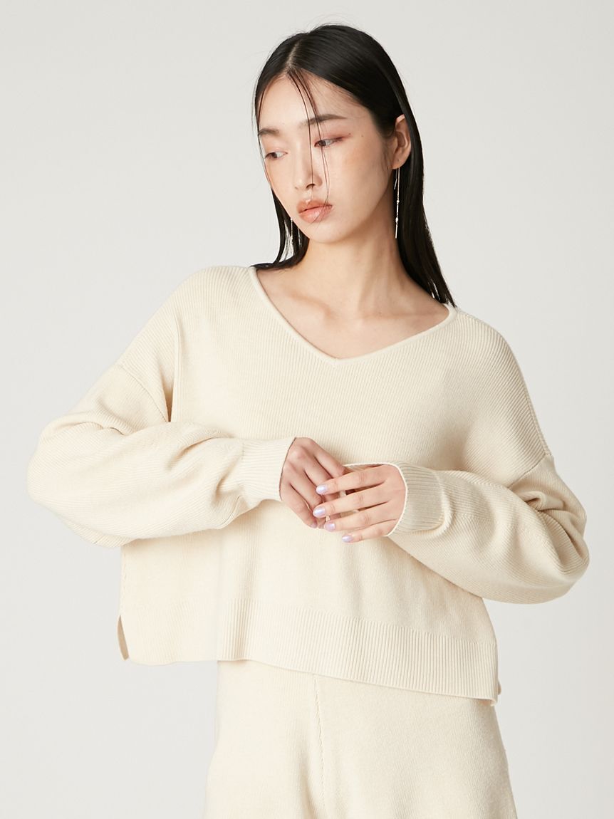 FRAY I.D「ウォッシャブルカシミヤシルクボートネックニット／ウォッシャブル」|ニット・セーター|