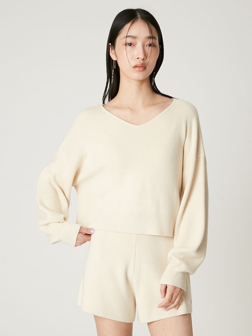 FRAY I.D「ウォッシャブルカシミヤシルクボートネックニット／ウォッシャブル」|ニット・セーター|