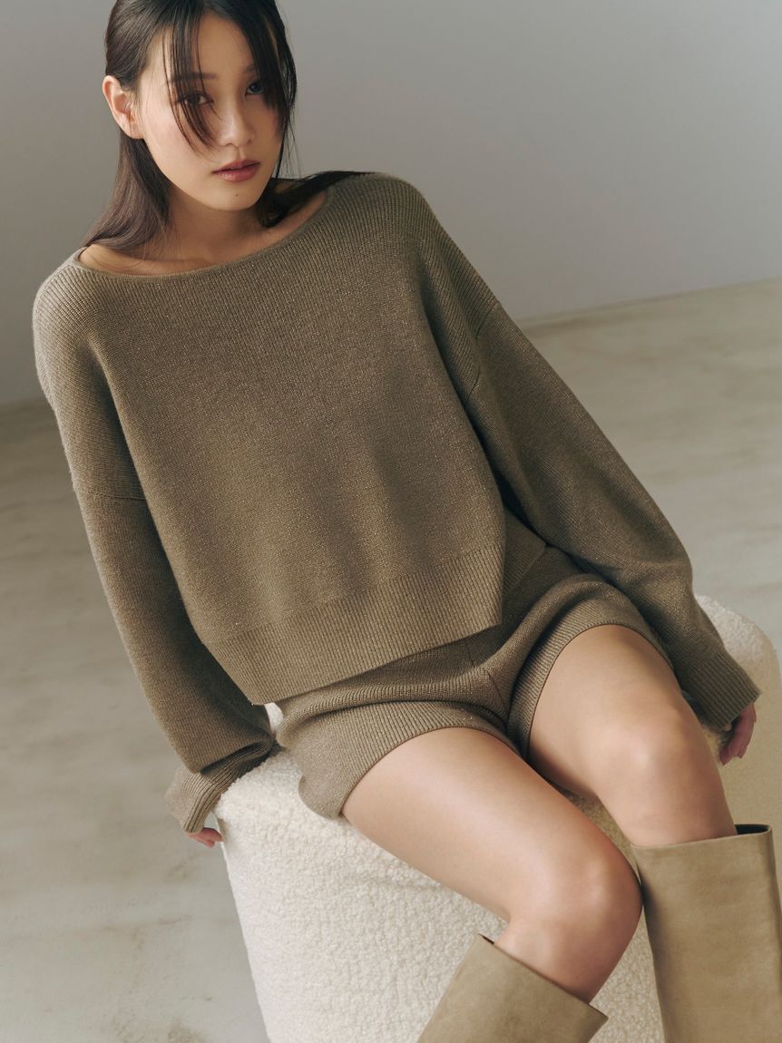 FRAY I.D「ウォッシャブルカシミヤシルクボートネックニット／ウォッシャブル」|ニット・セーター|MOC