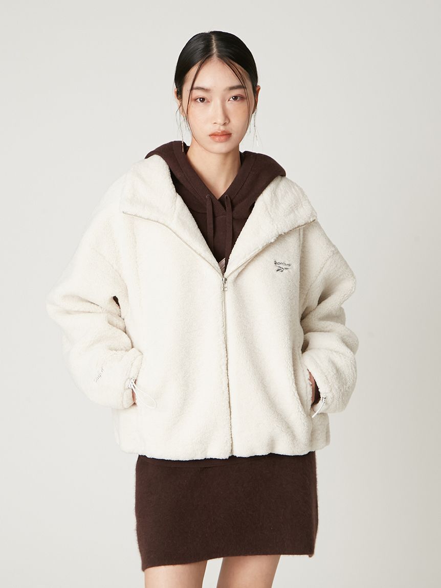 FRAY I.D「【Reebok&times; FRAY I.D】ジップアップボアブルゾン」|ブルゾン・スタジャン|