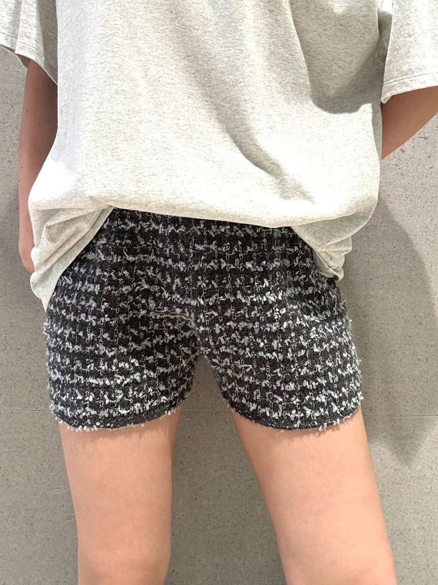 LILY BROWN「ツイードニットショートパンツ」|その他|GRY