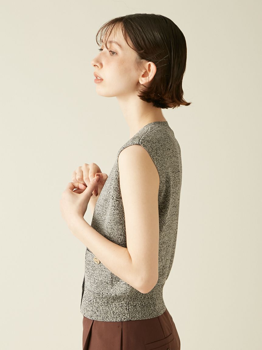 LILY BROWN「金釦ニットベスト」|ニット・セーター|