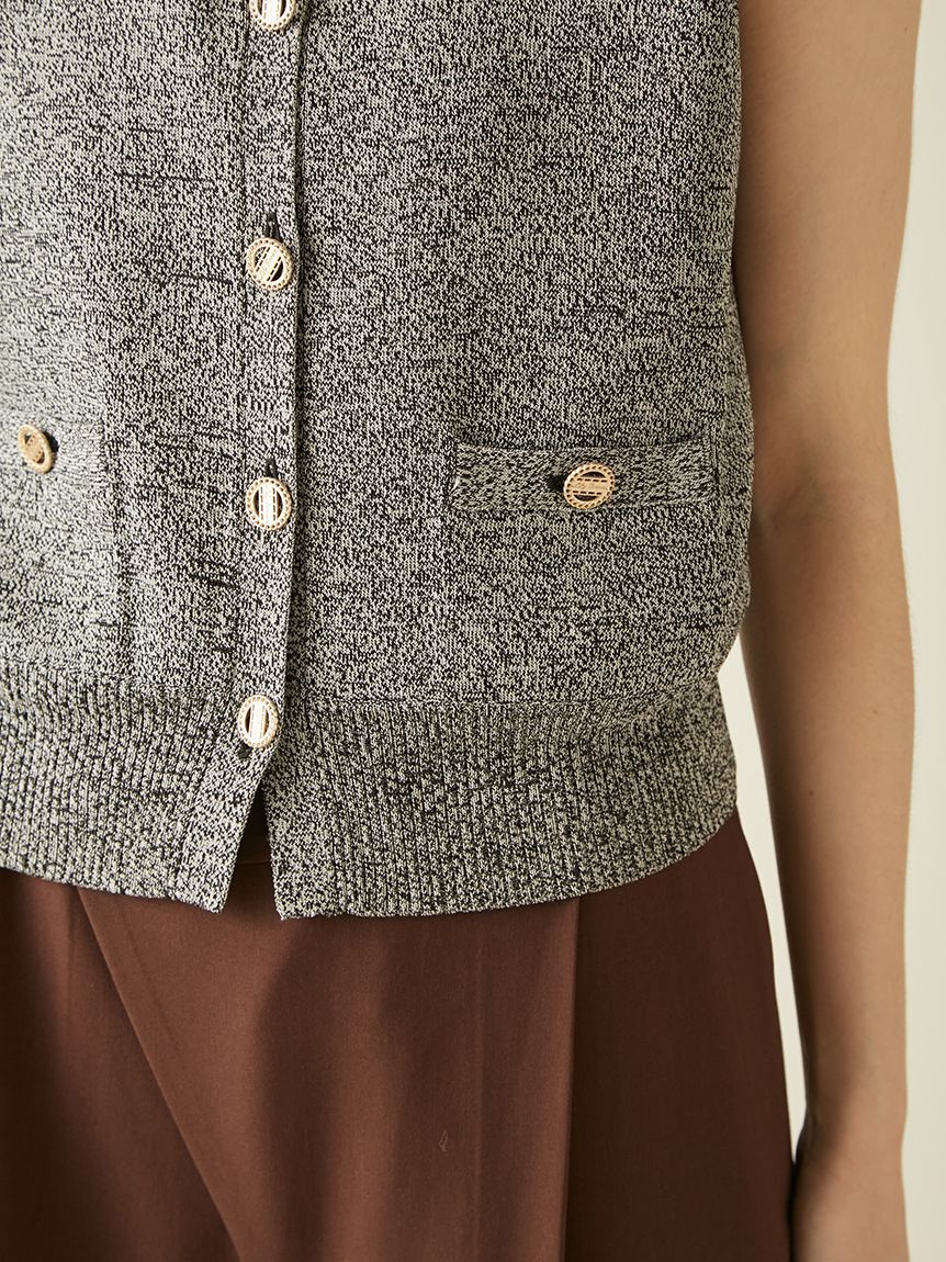 LILY BROWN「金釦ニットベスト」|ニット・セーター|