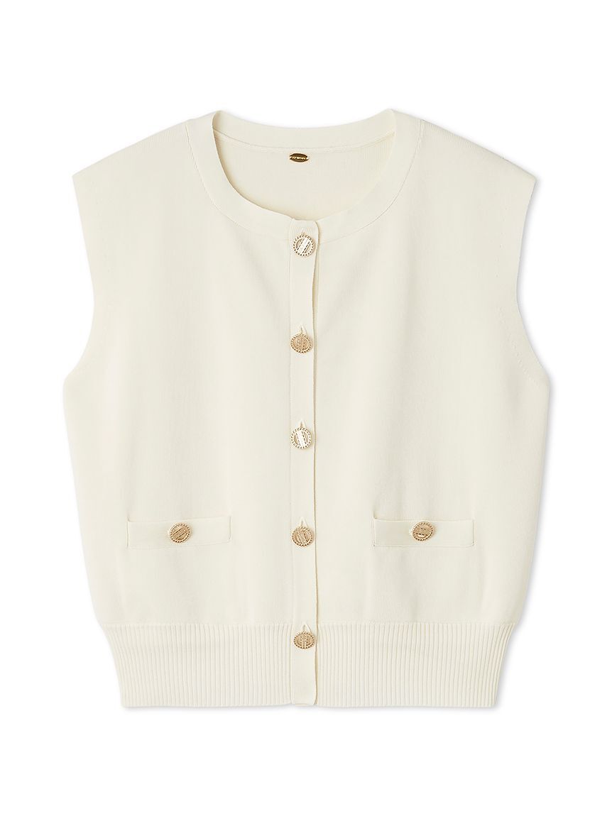 LILY BROWN「金釦ニットベスト」|ニット・セーター|