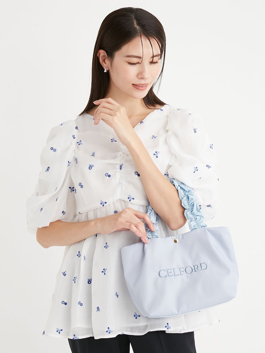 CELFORD「プリュムフリルラメ刺繍トートバッグ（Ｓ）」|トートバッグ|