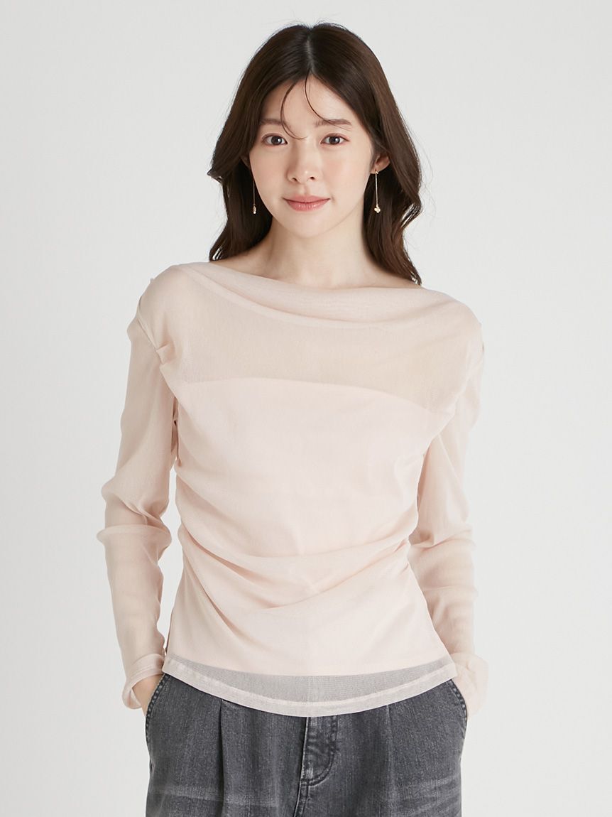 CELFORD「チュールドレープカットトップス」|Tシャツ・カットソー|